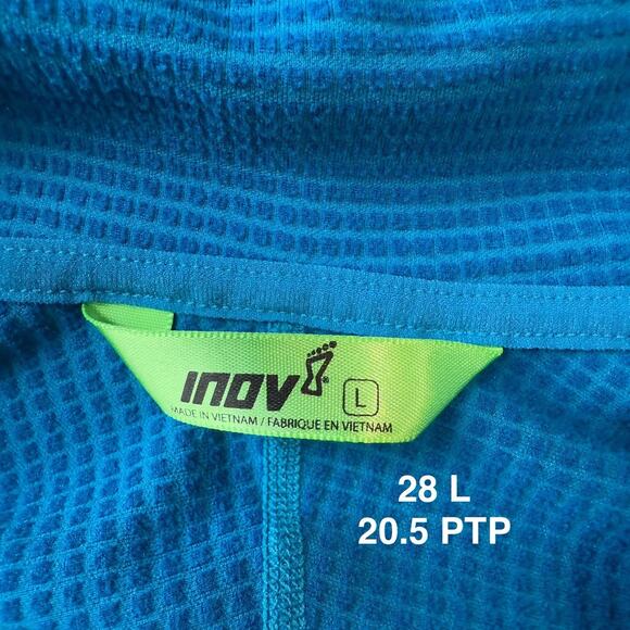 Inov8 VentureLite Mid Hoodie L Blue Full Zip Lightweight Hooded Outerwear - Picture 8 of 10